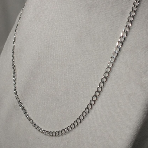 925 silver Cuban link chain - Picture 1 of 8